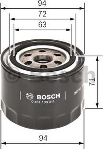 BOSCH 0 451 103 311 - Масляный фильтр parts5.com