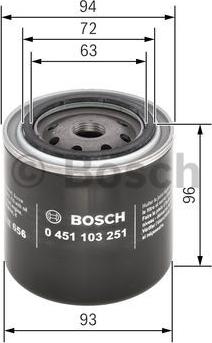 BOSCH 0 451 103 251 - Filtro de aceite parts5.com