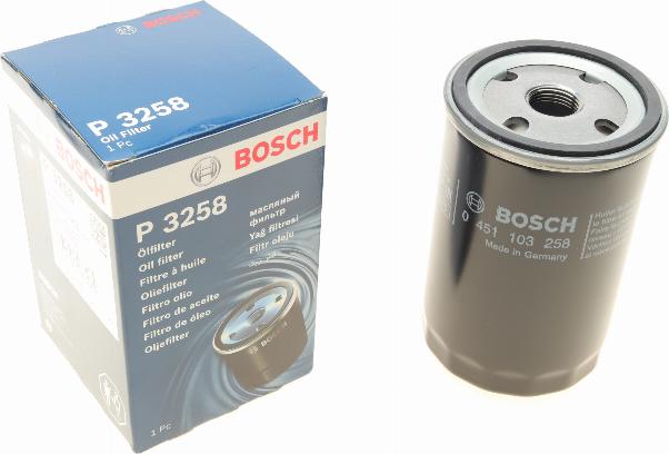 BOSCH 0 451 103 258 - Filtro de aceite parts5.com