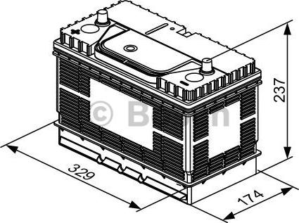 BOSCH 0 092 T30 500 - Стартерная аккумуляторная батарея, АКБ parts5.com