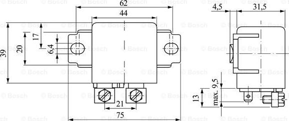 BOSCH 0 332 002 156 - Реле батареи parts5.com