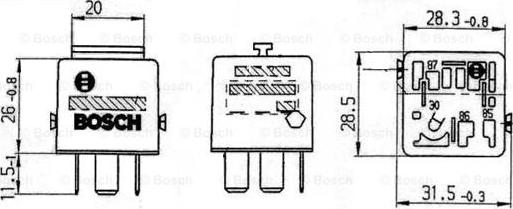 BOSCH 0 332 019 456 - Реле, рабочий ток parts5.com