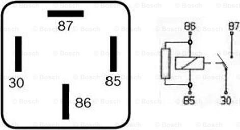 BOSCH 0 332 019 456 - Реле, рабочий ток parts5.com