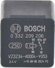 BOSCH 0 332 209 206 - Реле, ABS parts5.com