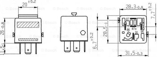 BOSCH 0 332 209 216 - Реле, звуковой сигнал parts5.com