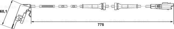 BOSCH 0 265 007 664 - Датчик ABS, частота вращения колеса parts5.com