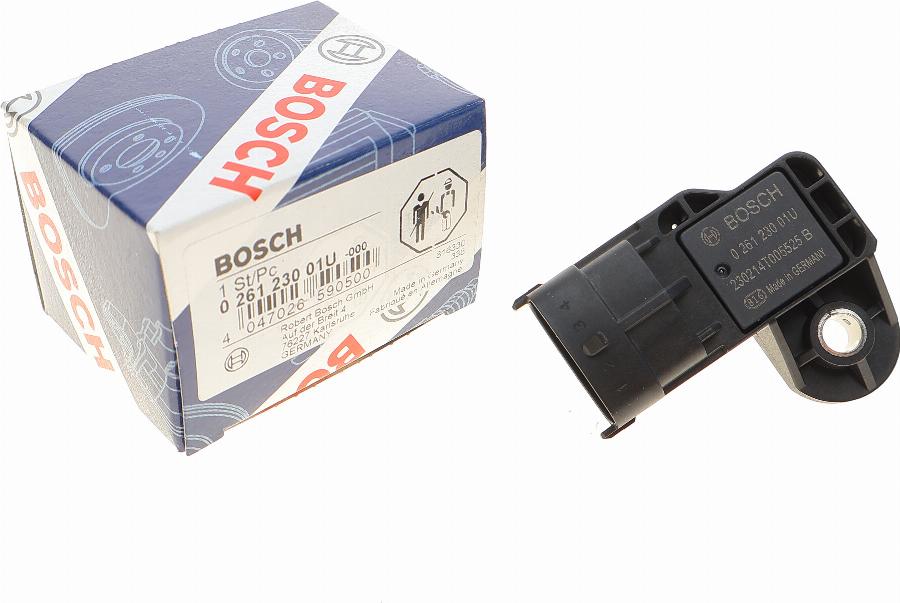 BOSCH 0 261 230 01U - Датчик, давление наддува parts5.com