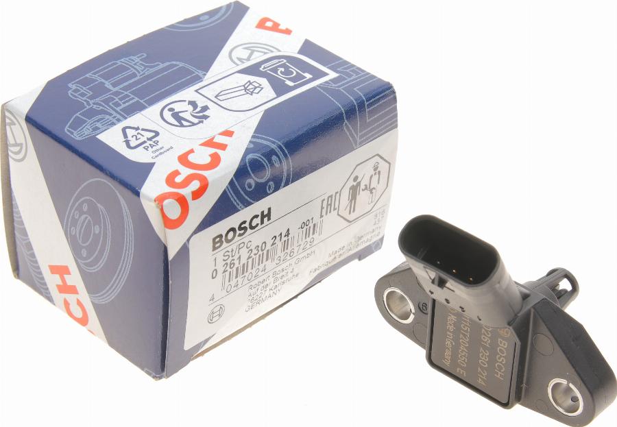 BOSCH 0 261 230 214 - Датчик, давление наддува parts5.com