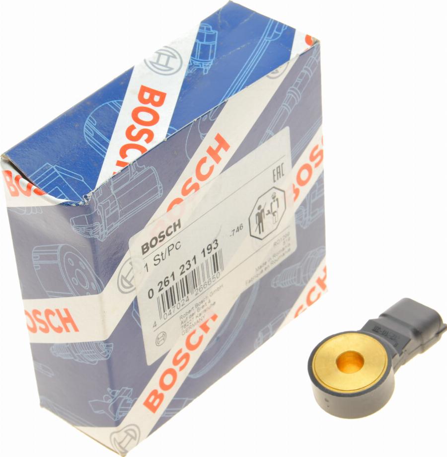 BOSCH 0 261 231 193 - Датчик детонации parts5.com