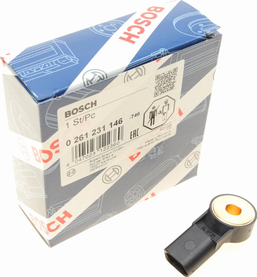 BOSCH 0 261 231 146 - Датчик детонации parts5.com