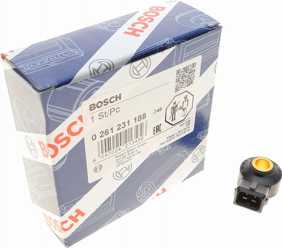 BOSCH 0 261 231 188 - Датчик детонации parts5.com