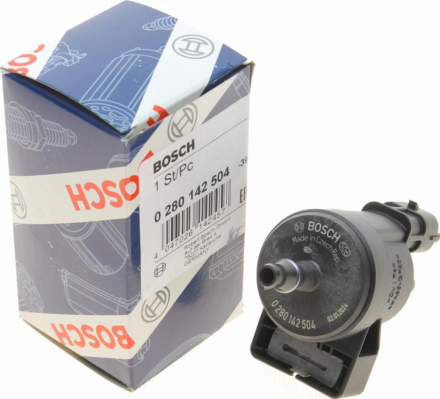 BOSCH 0 280 142 504 - Клапан вентиляции, топливный бак parts5.com