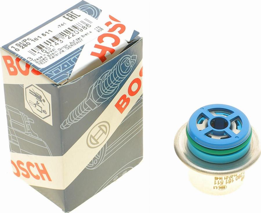 BOSCH 0 280 161 511 - Регулятор давления подачи топлива parts5.com