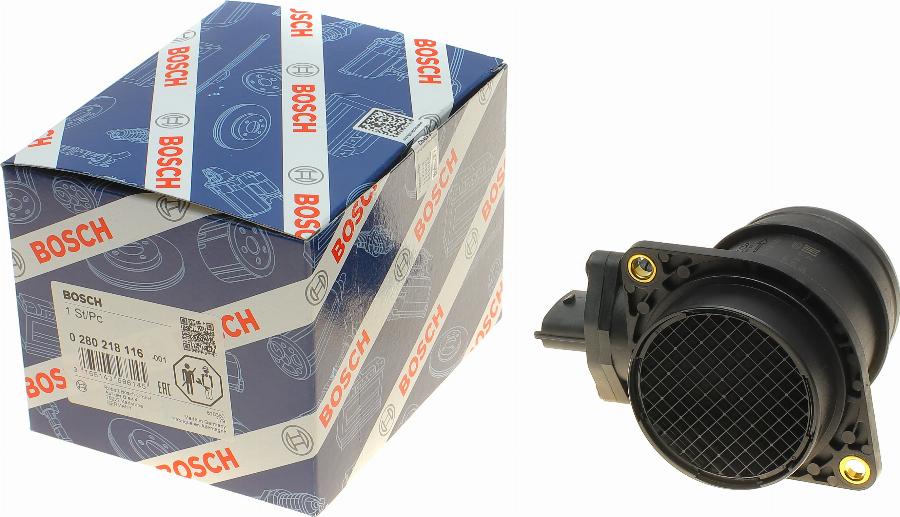 BOSCH 0 280 218 116 - Датчик потока, массы воздуха parts5.com