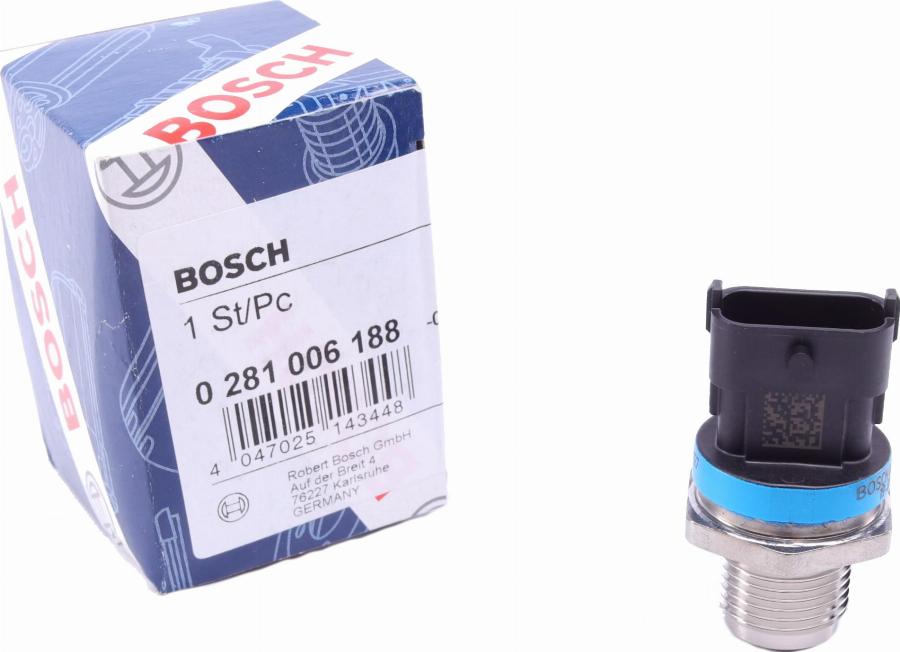 BOSCH 0 281 006 188 - Датчик, давление подачи топлива parts5.com