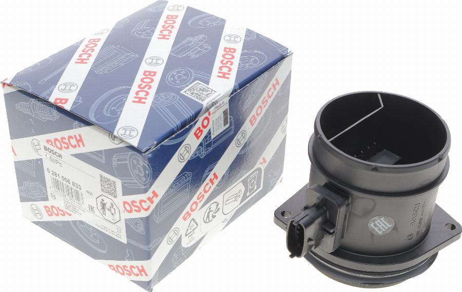 BOSCH 0 281 006 833 - Датчик потока, массы воздуха parts5.com