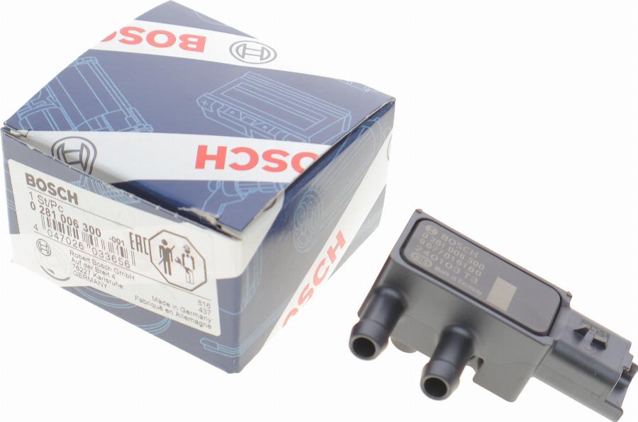 BOSCH 0 281 006 300 - Датчик, давление выхлопных газов parts5.com