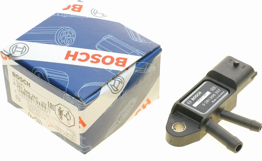 BOSCH 0 281 006 207 - Датчик, давление выхлопных газов parts5.com