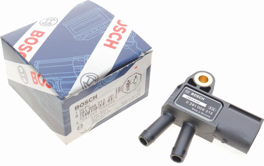 BOSCH 0 281 006 213 - Датчик, давление выхлопных газов parts5.com