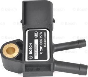 BOSCH 0 281 006 278 - Датчик, давление выхлопных газов parts5.com