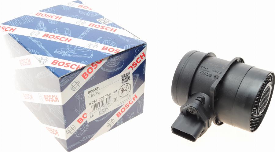 BOSCH 0 281 006 759 - Датчик потока, массы воздуха parts5.com