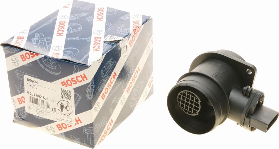 BOSCH 0 281 002 531 - Датчик потока, массы воздуха parts5.com