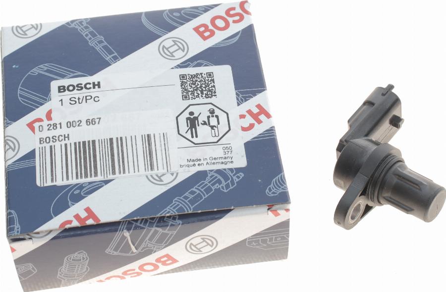 BOSCH 0 281 002 667 - Датчик, положение распределительного вала parts5.com