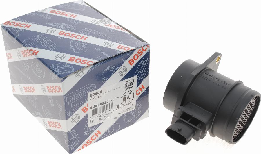 BOSCH 0 281 002 792 - Датчик потока, массы воздуха parts5.com