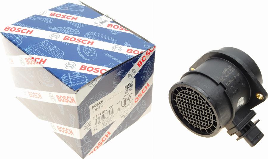 BOSCH 0 281 002 721 - Датчик потока, массы воздуха parts5.com