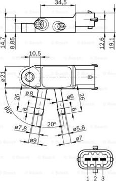 BOSCH 0 281 002 772 - Датчик, давление выхлопных газов parts5.com