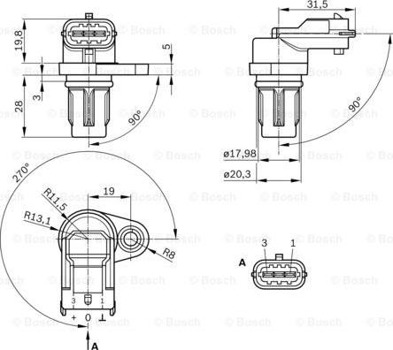 BOSCH 0 232 103 097 - Датчик, положение распределительного вала parts5.com