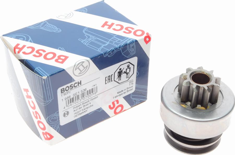 BOSCH 1 986 SE1 536 - Ведущая шестерня, стартер parts5.com