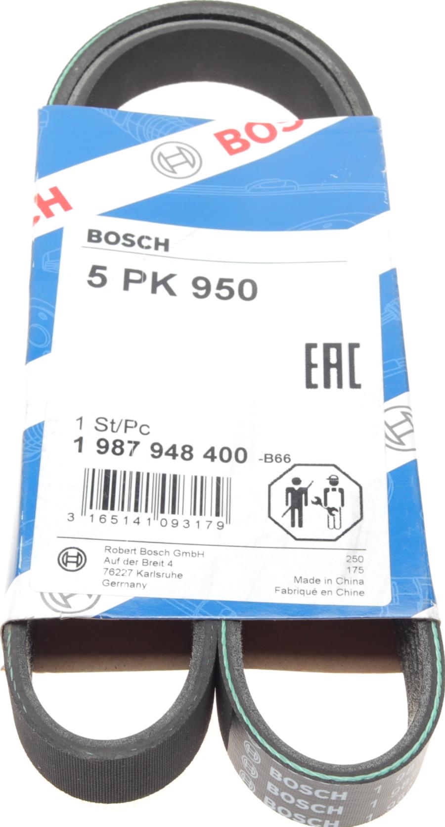 BOSCH 1 987 948 400 - Correa trapecial poli V parts5.com