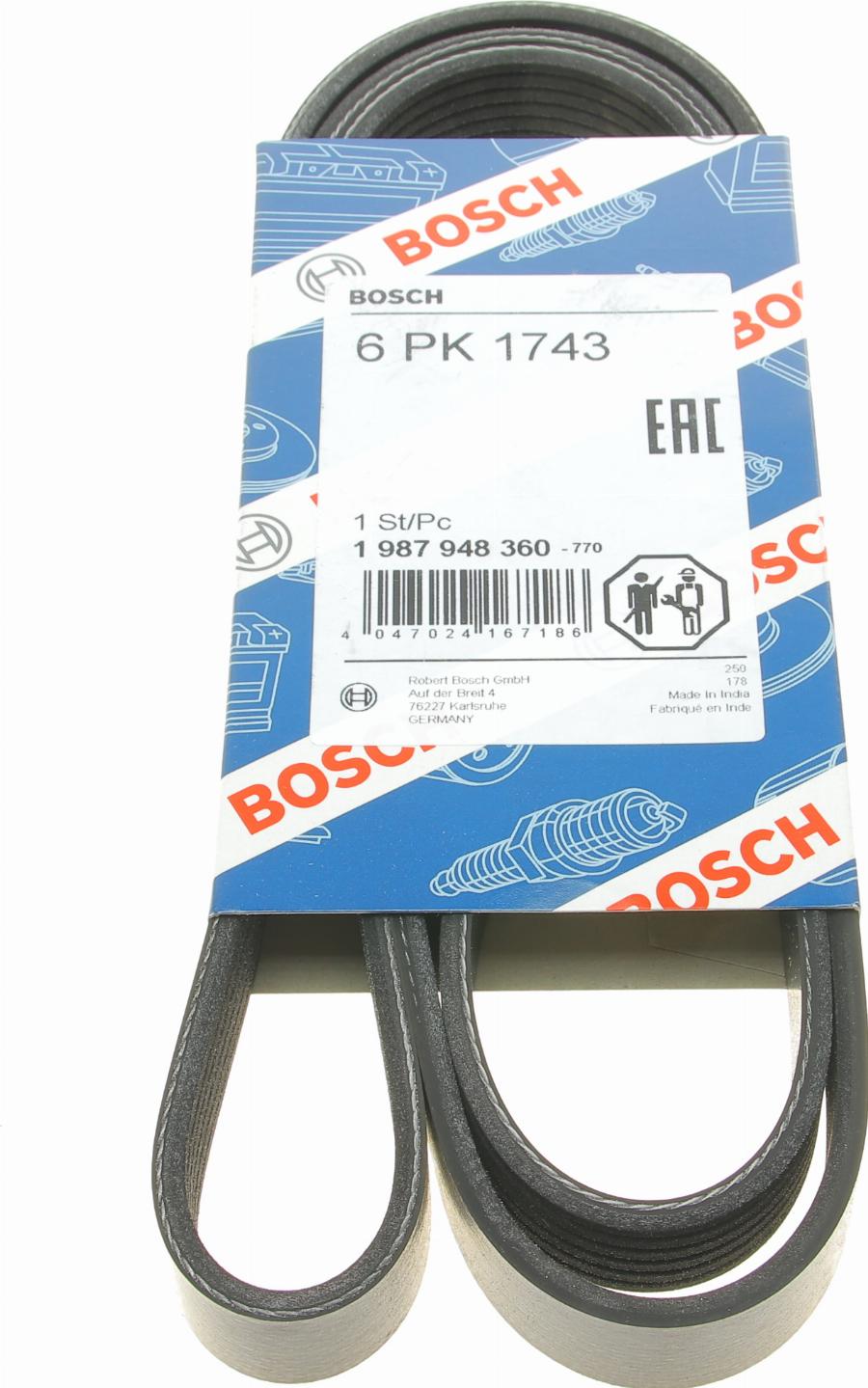 BOSCH 1 987 948 360 - V-Ribbed Belt parts5.com