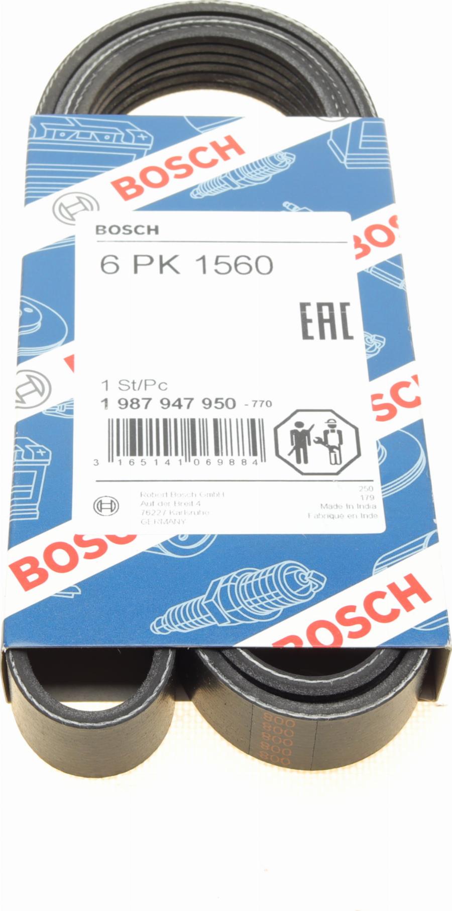 BOSCH 1 987 947 950 - V-Ribbed Belt parts5.com