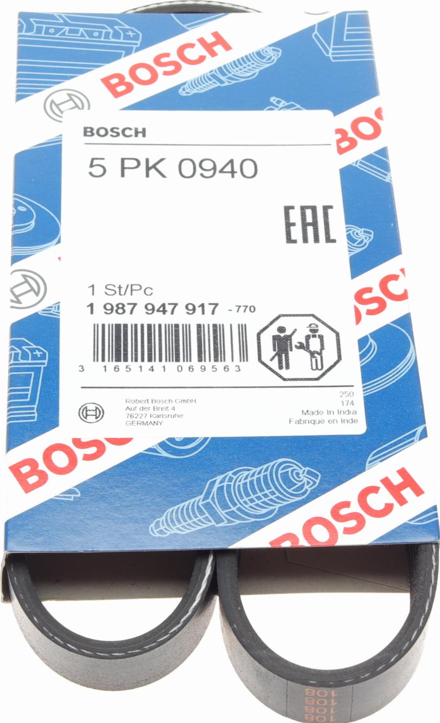 BOSCH 1 987 947 917 - V-Ribbed Belt parts5.com