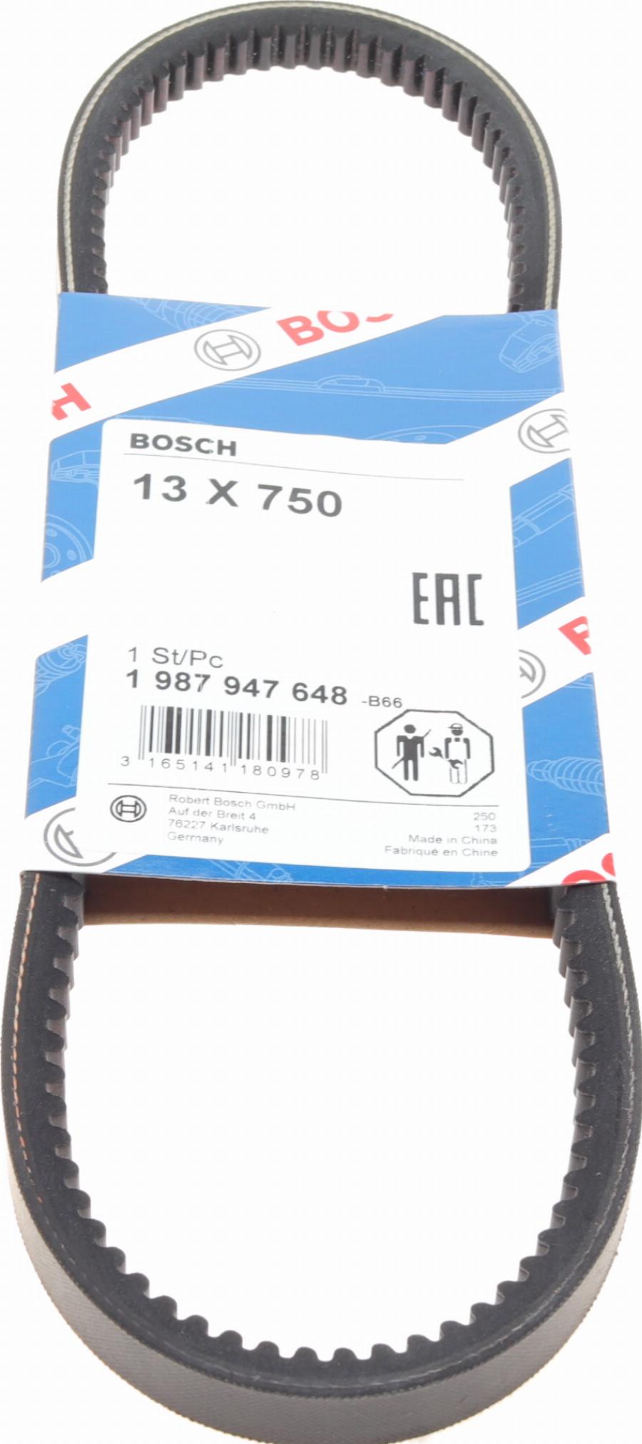 BOSCH 1 987 947 648 - Клиновой ремень, поперечные рёбра parts5.com