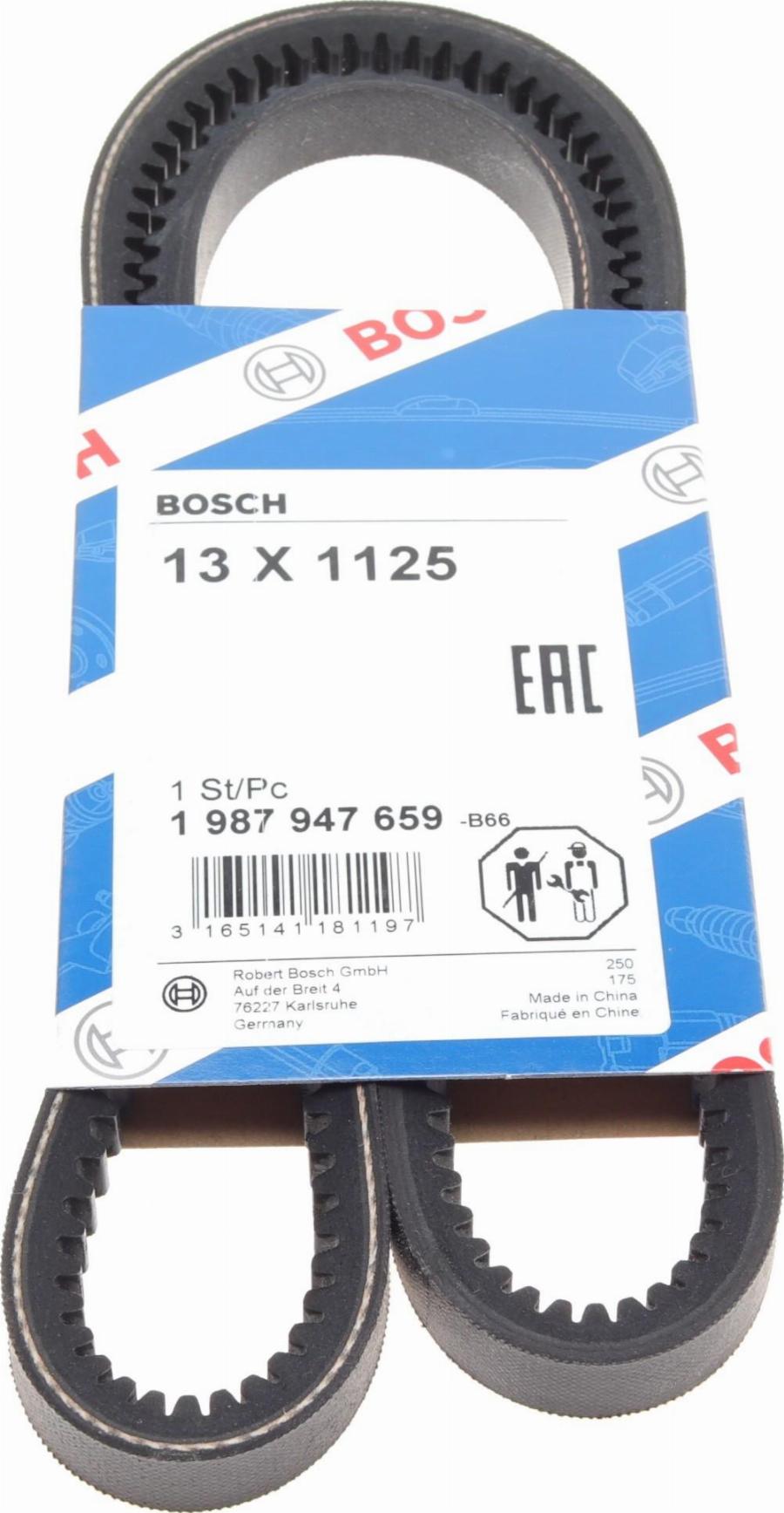 BOSCH 1 987 947 659 - Клиновой ремень, поперечные рёбра parts5.com