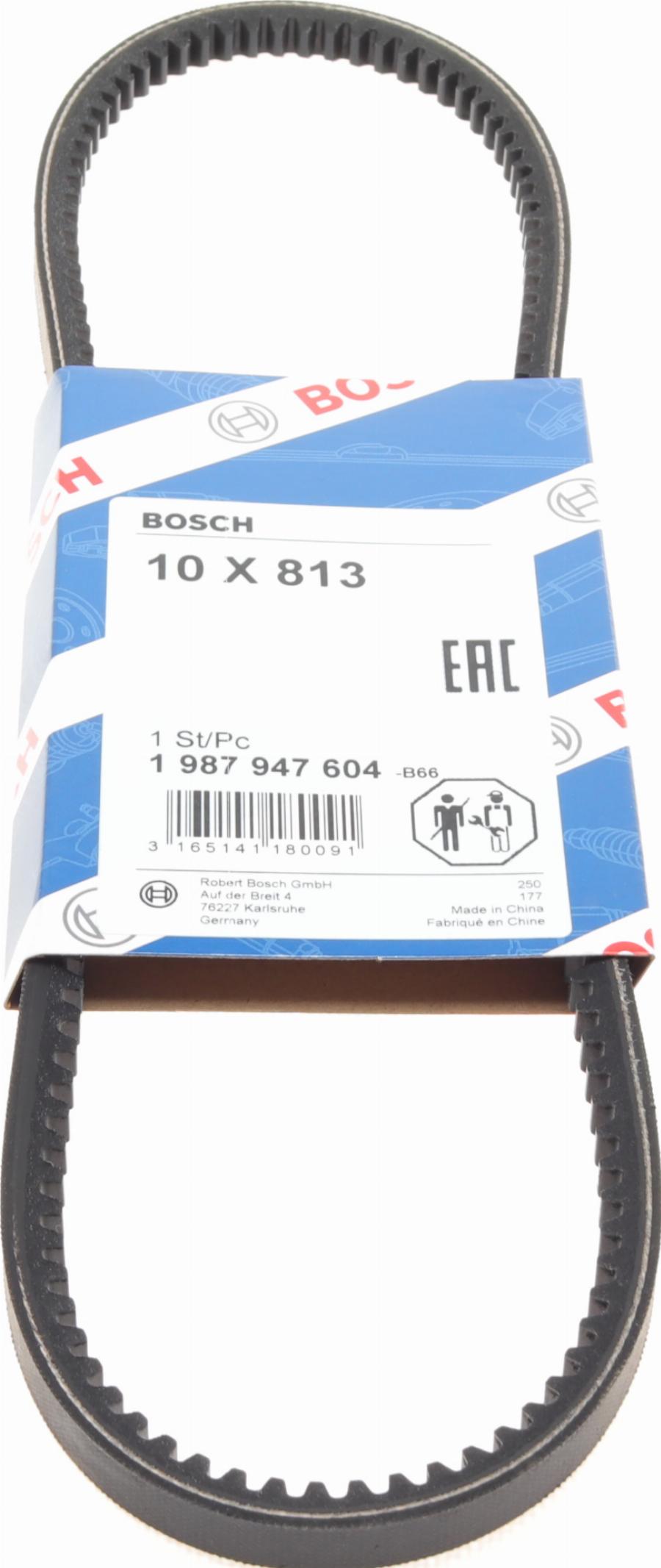 BOSCH 1 987 947 604 - Клиновой ремень, поперечные рёбра parts5.com