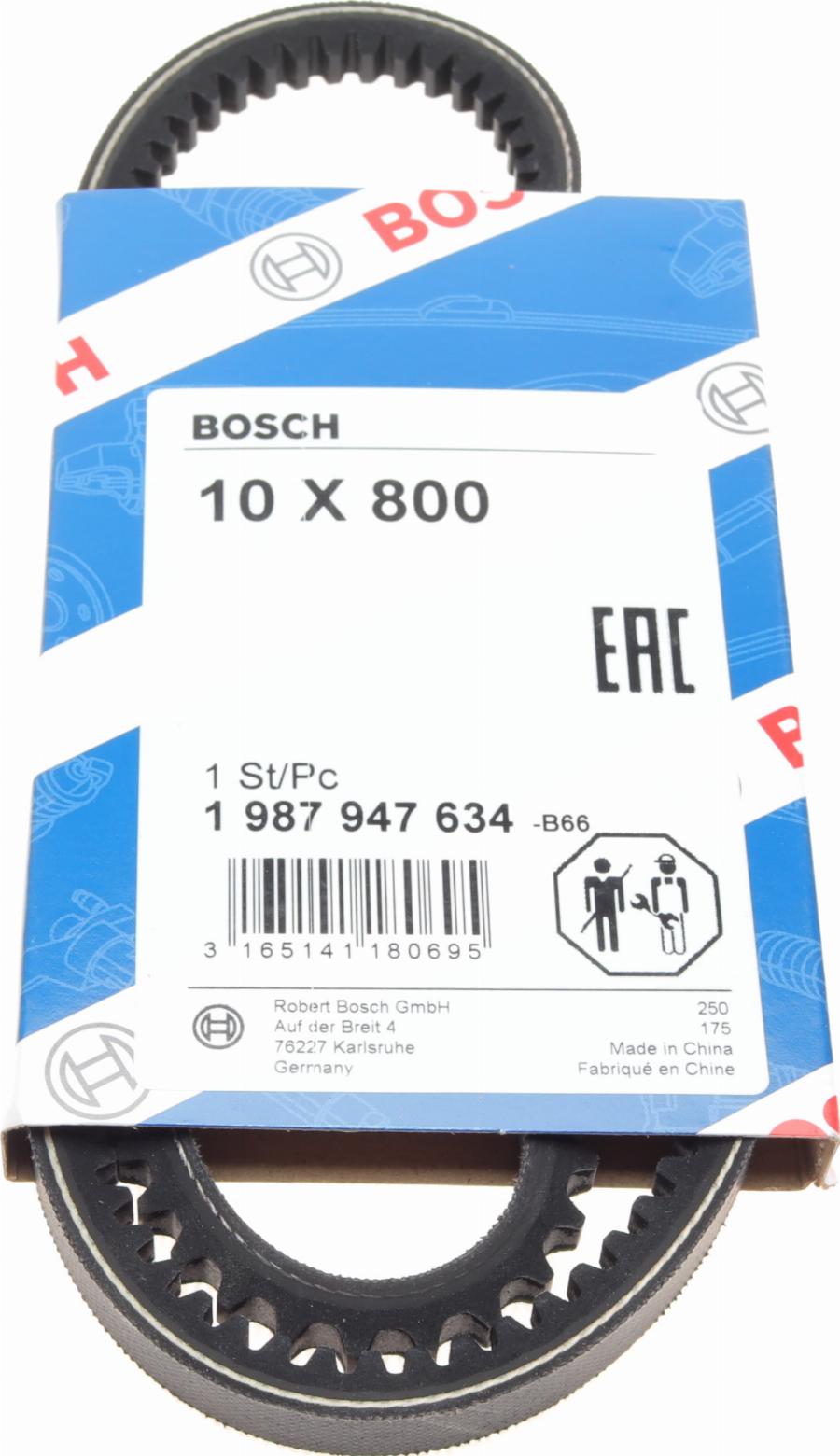 BOSCH 1 987 947 634 - Клиновой ремень, поперечные рёбра parts5.com