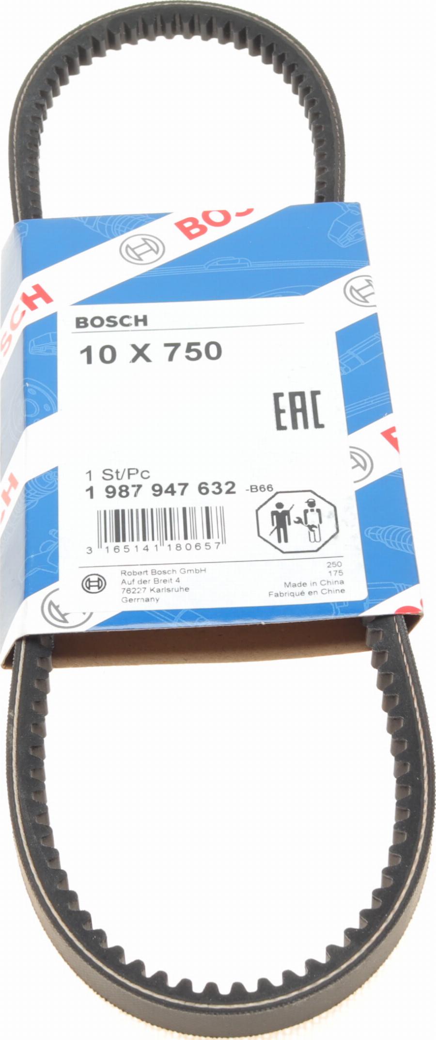 BOSCH 1 987 947 632 - Correa trapezoidal parts5.com