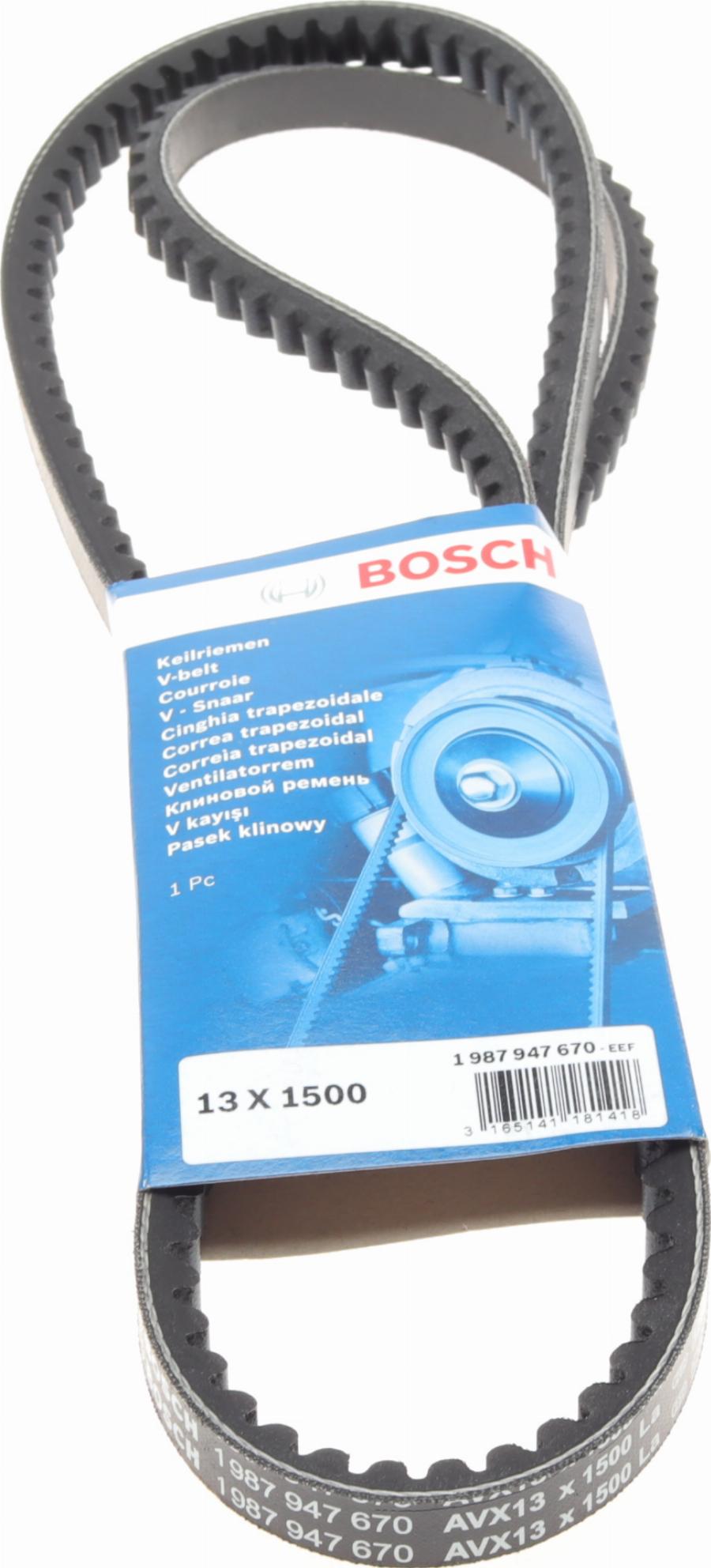 BOSCH 1 987 947 670 - Клиновой ремень, поперечные рёбра parts5.com