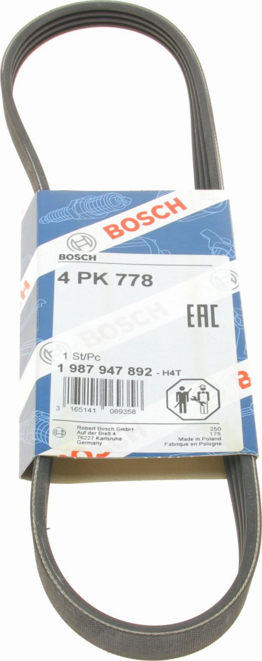 BOSCH 1 987 947 892 - Correa trapecial poli V parts5.com