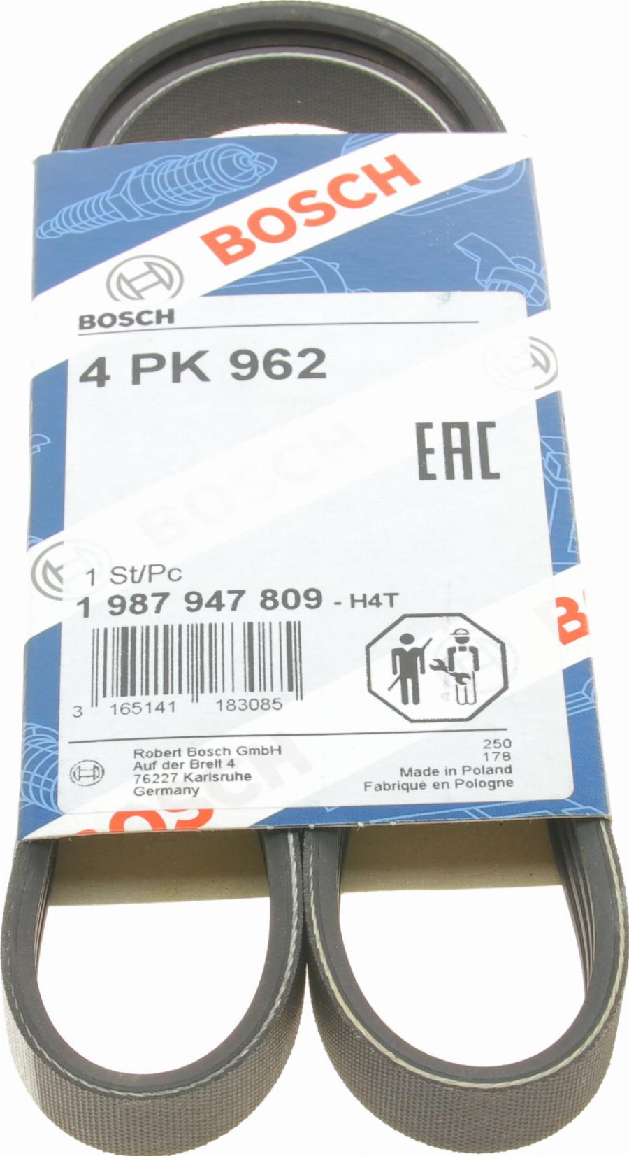 BOSCH 1 987 947 809 - Correa trapecial poli V parts5.com