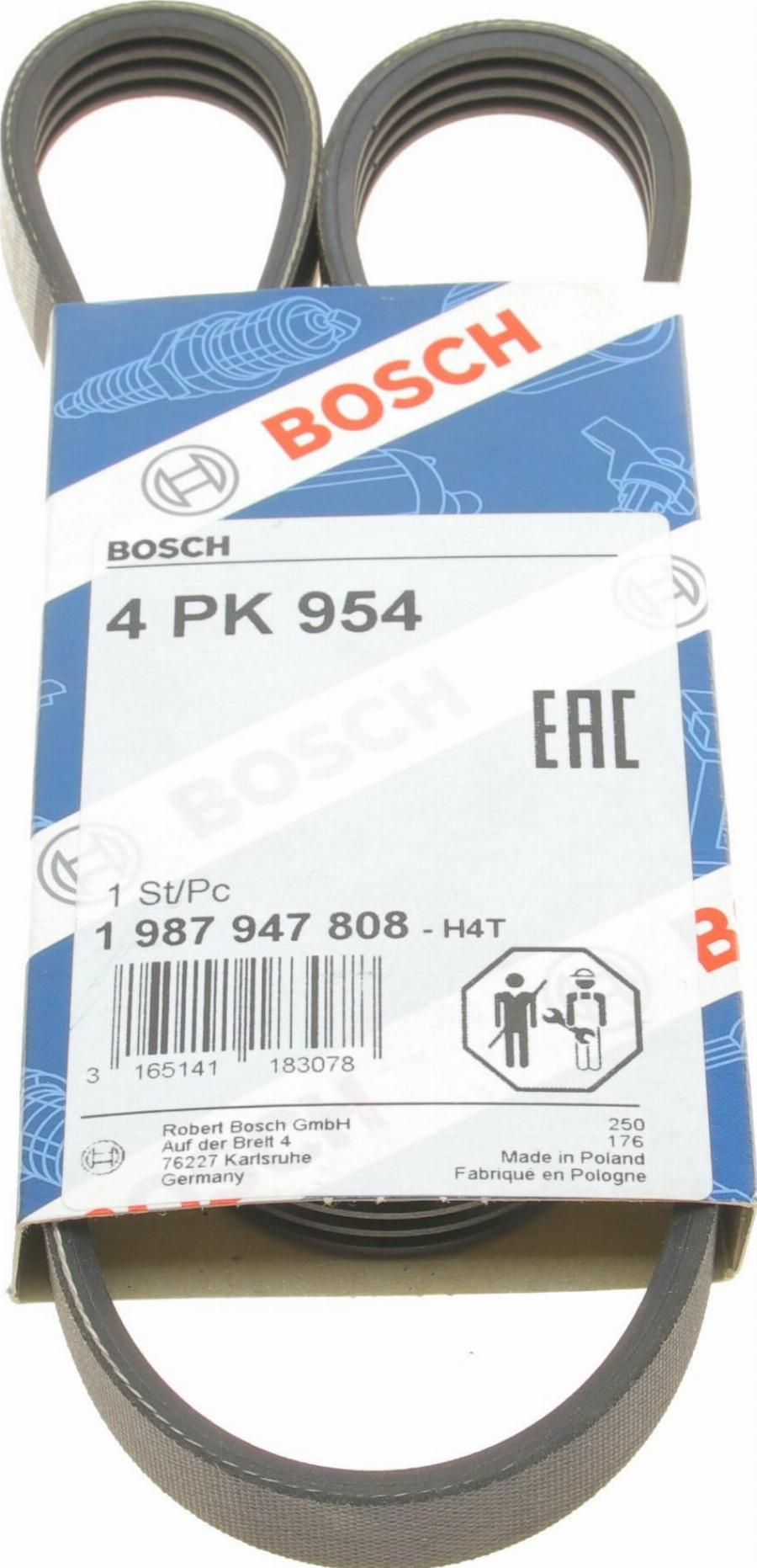 BOSCH 1 987 947 808 - Correa trapecial poli V parts5.com