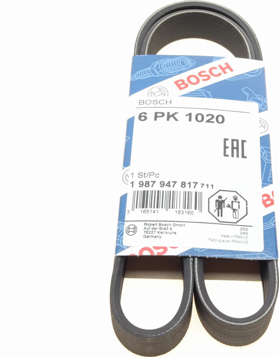 BOSCH 1 987 947 817 - V-Ribbed Belt parts5.com