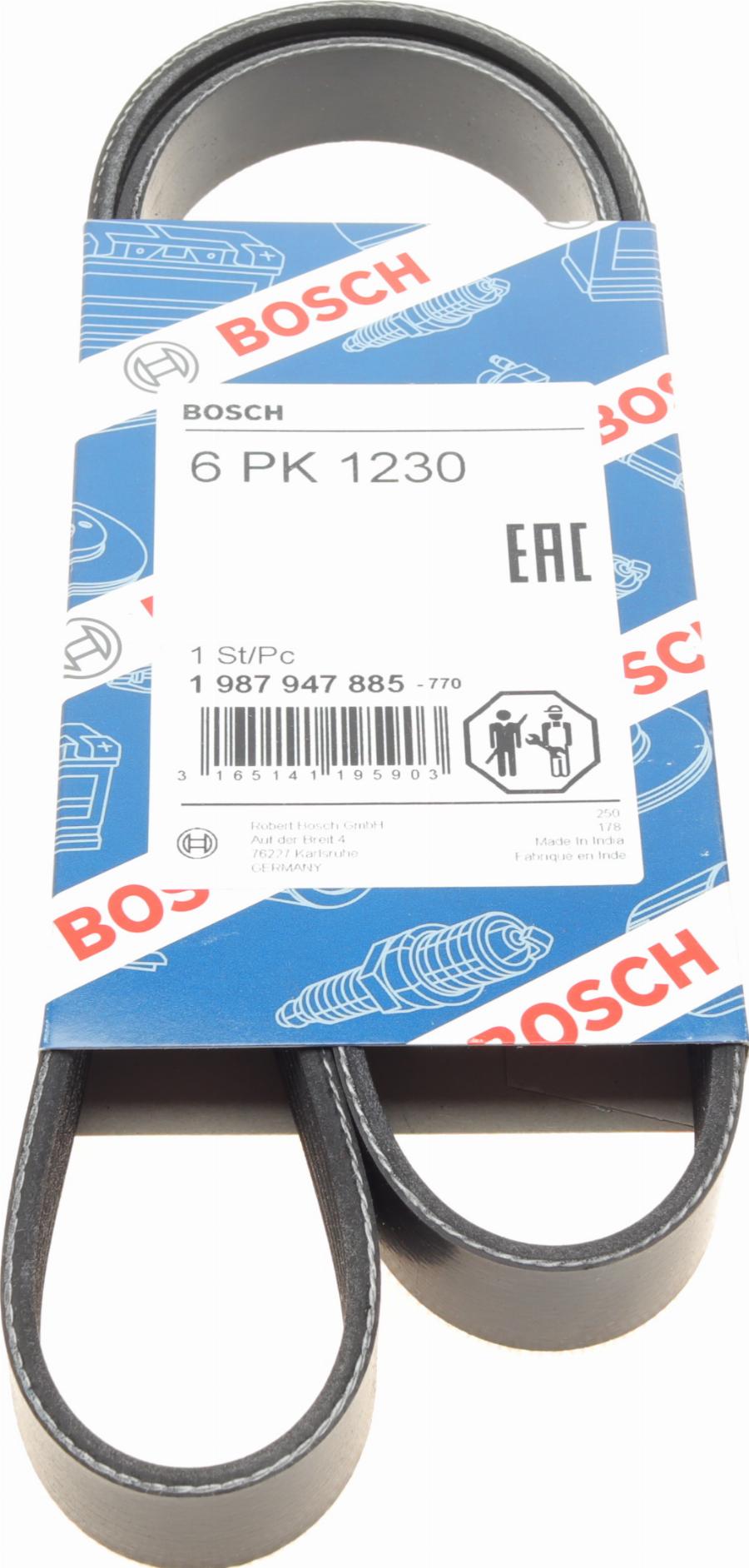 BOSCH 1 987 947 885 - Поликлиновой ремень parts5.com