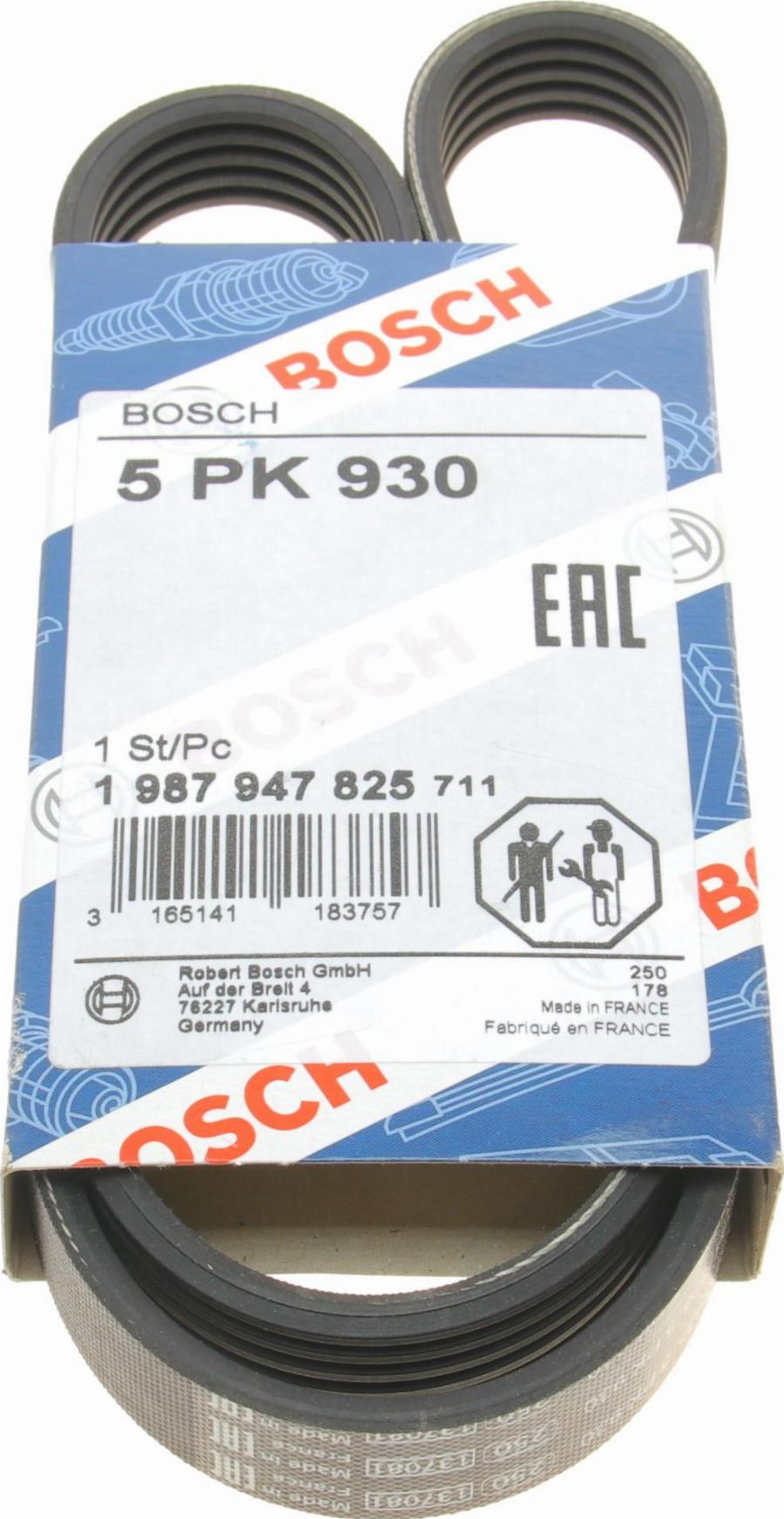 BOSCH 1 987 947 825 - Поликлиновой ремень parts5.com