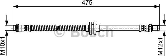 BOSCH 1 987 481 496 - Тормозной шланг parts5.com