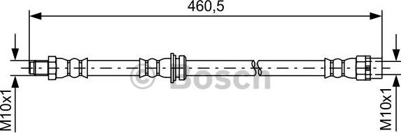 BOSCH 1 987 481 598 - Тормозной шланг parts5.com